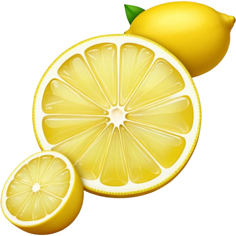 lemon slice, juicy and fresh emoji