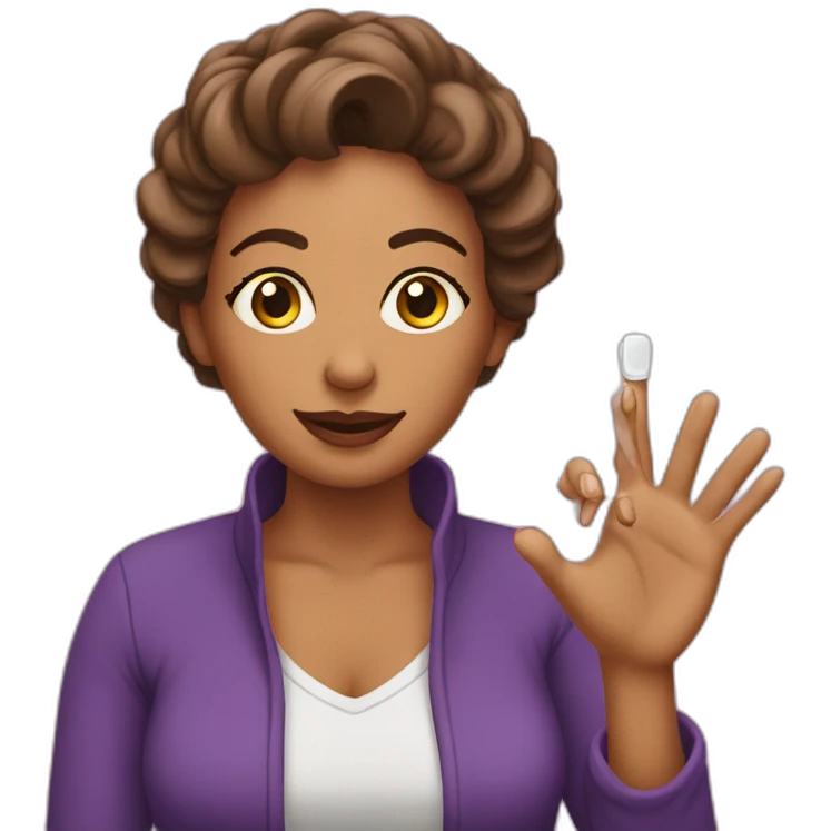 Madre comiéndose uñas emoji