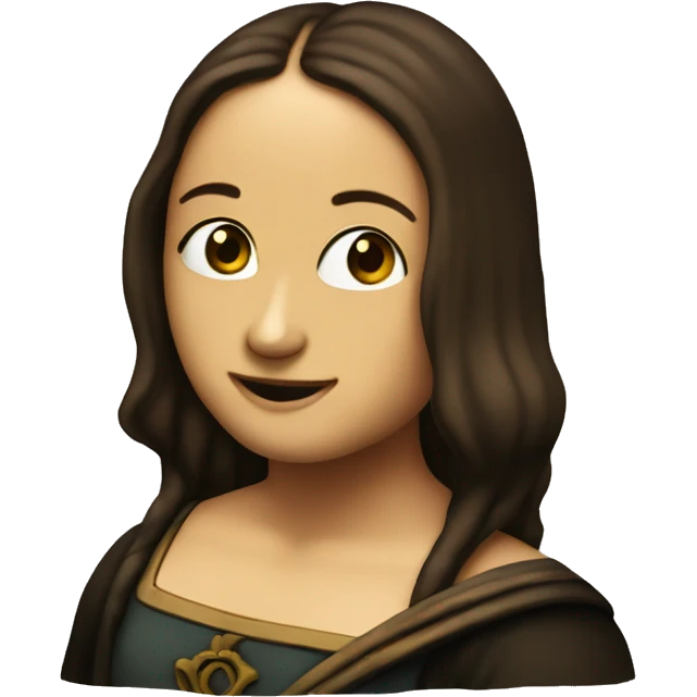 monalisa  awkward smile emoji