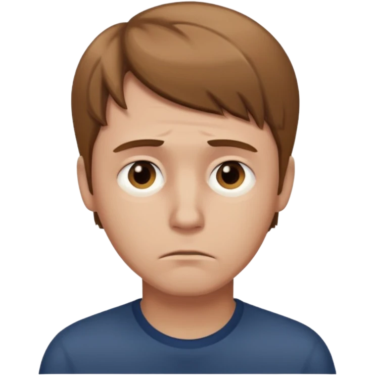 sad man light brown hair emoji