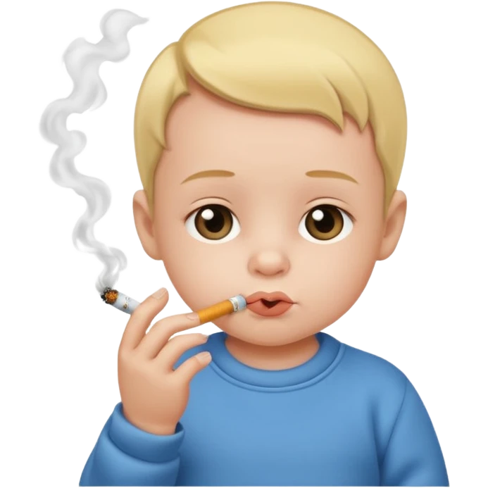Baby smoking a cigarette emoji