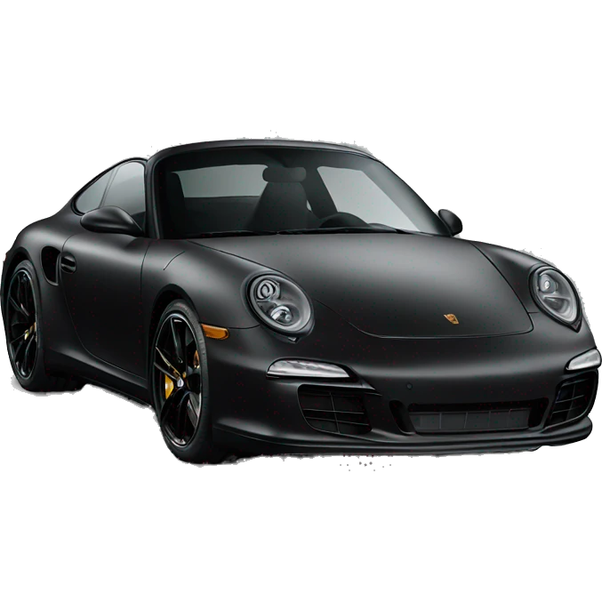Matte black Porsche  emoji