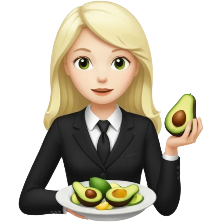 femme blanche et blonde habillée avec une robe noire longue et une cravate blanche des avocats en France emoji