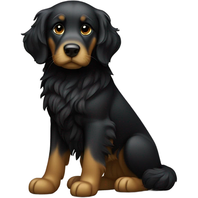 Dog black Golden retriever emoji