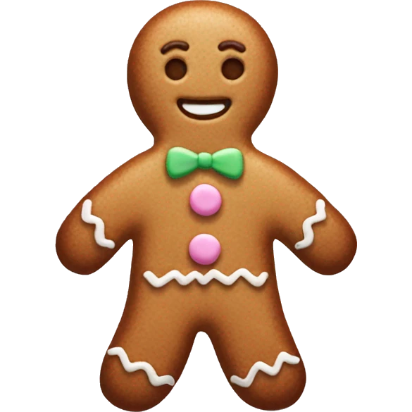Pastel gingerbread man emoji