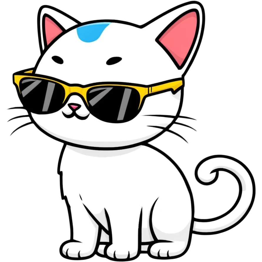 Cat with sunglasses emoji