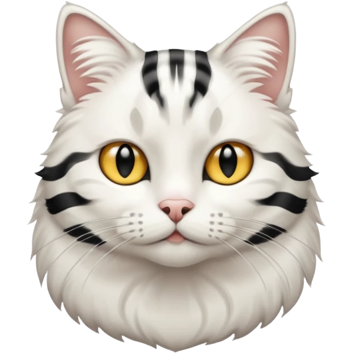White tabby thin cat emoji
