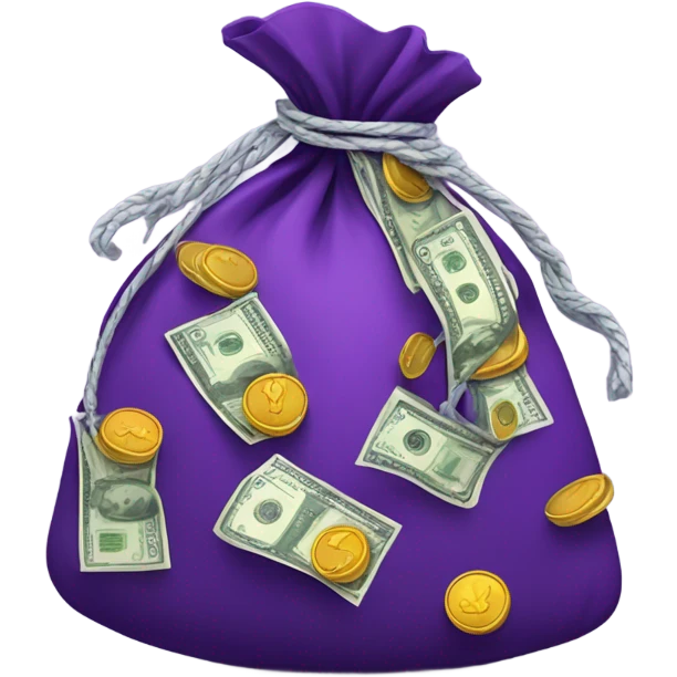 purple Money Bags emoji