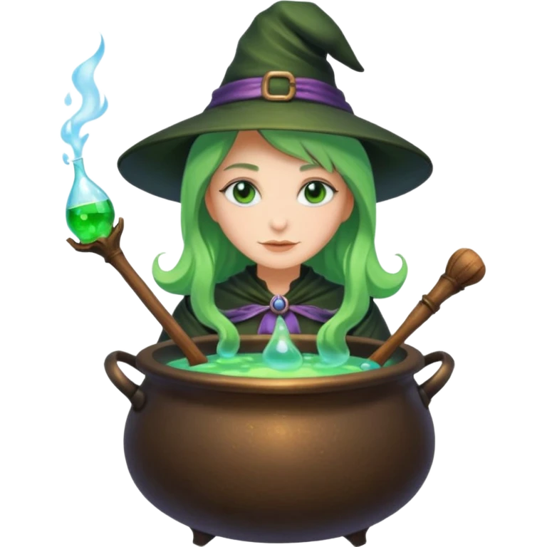 green witch cooking potion emoji