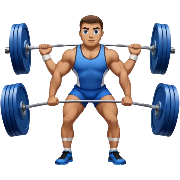powerlifter with blue shorts perfoming deadlift emoji