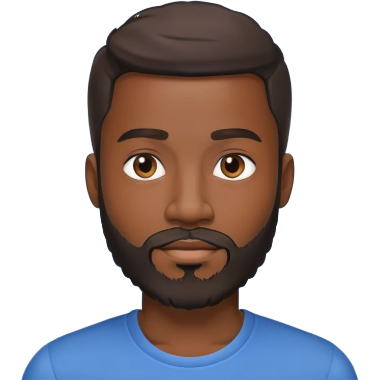 Create a head of young black man 30 years old with a beard  emoji