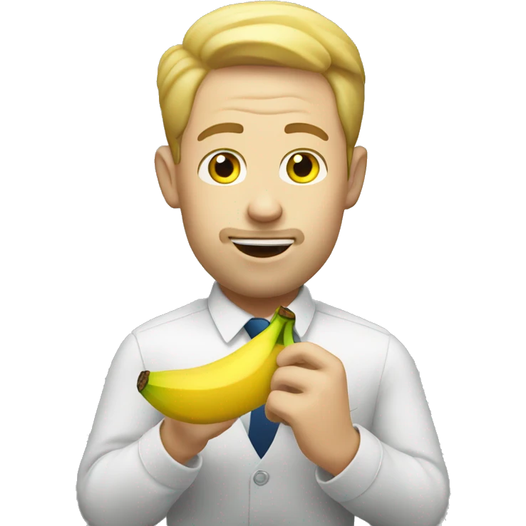 white men eating banana emoji