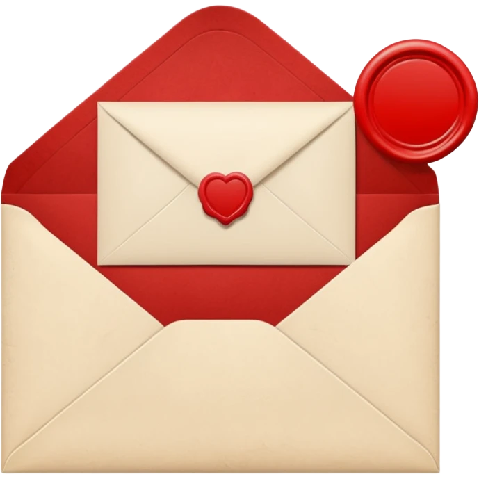 Cream-colored romantic Letter Envelope  emoji