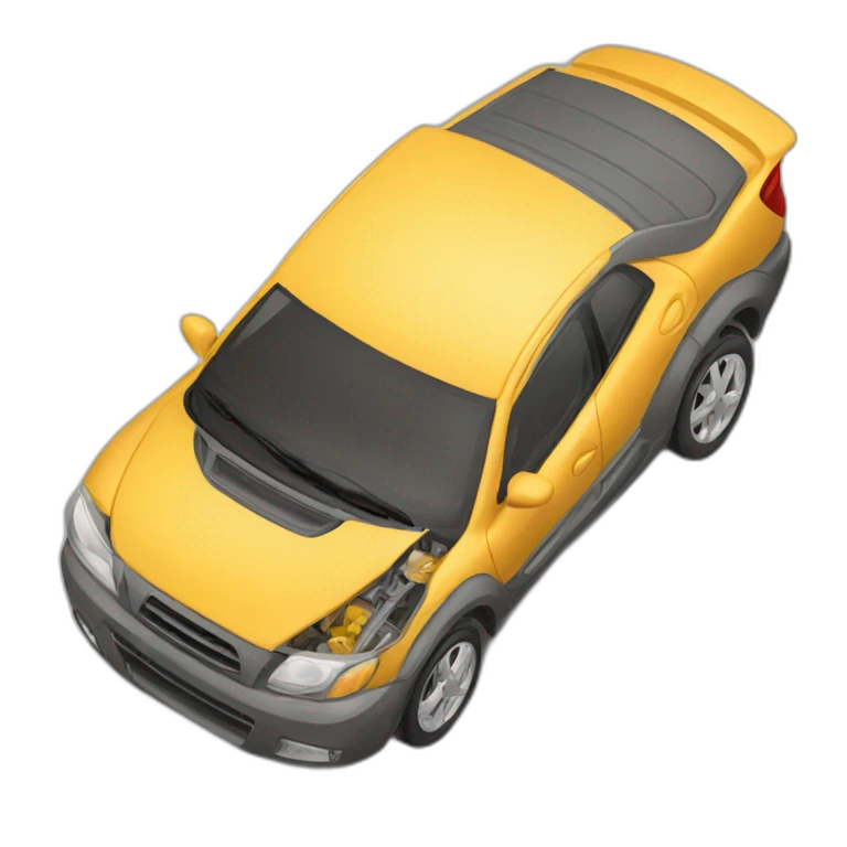 Chat sur voiture emoji