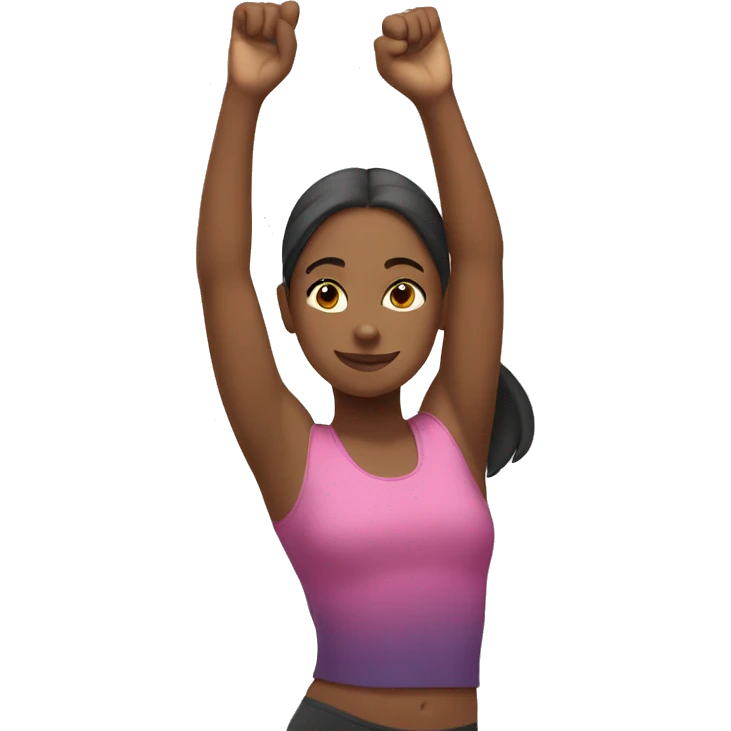 Girl stretching  emoji
