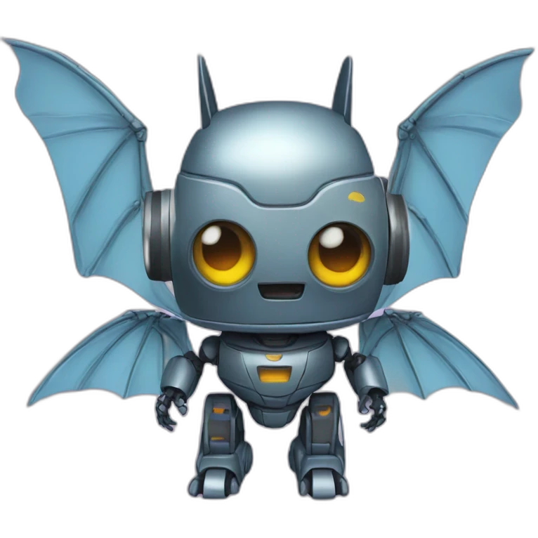Robot with bat wings emoji