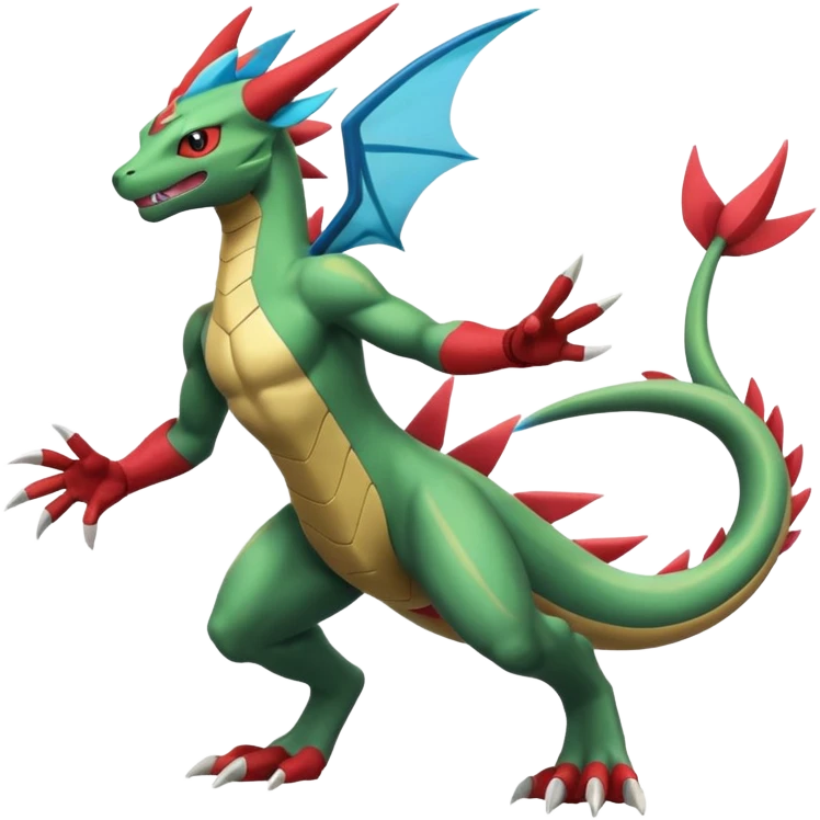 Zeraora-Flygon-Salamence-fusion (full body) emoji
