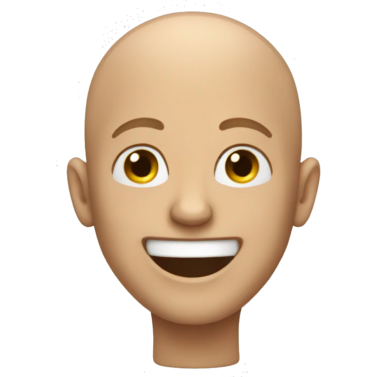 bald man laughing emoji