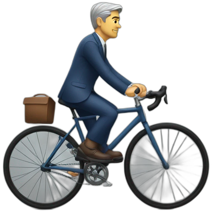 Jerome Powell riding trek bicycle emoji
