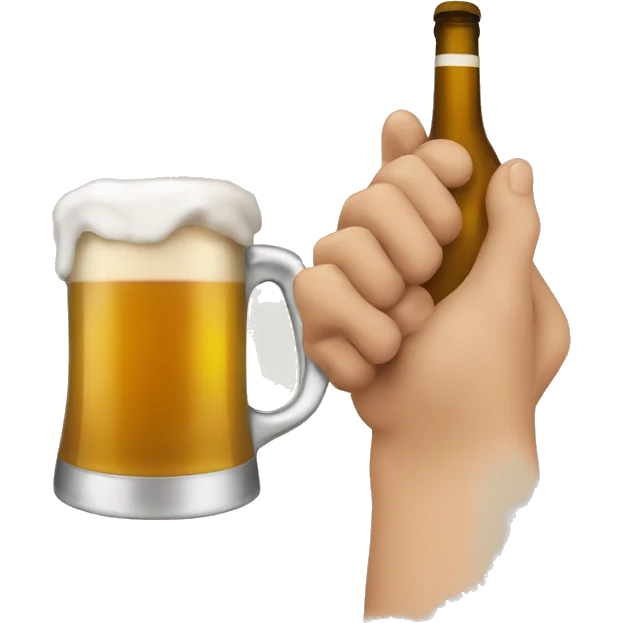 Ma chaussette qui tient une biere dans la main emoji