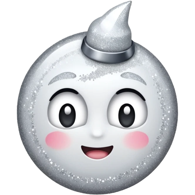 white glory glitter emoji