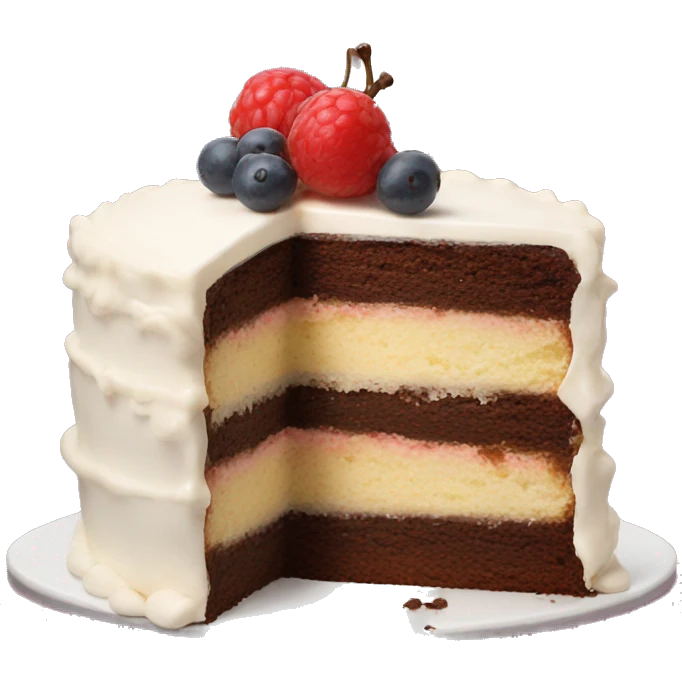 half eaten cake  emoji