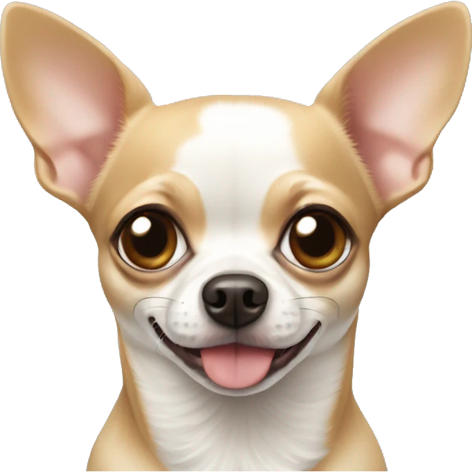 Pincher chihuahua and white and tan chihuahua  emoji