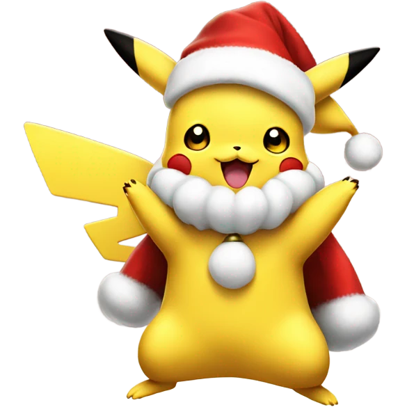 Pikachu Santa emoji