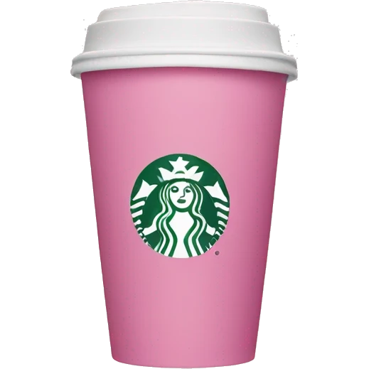 Pink Starbucks cup emoji