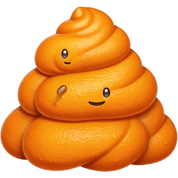 Orange poop emoji