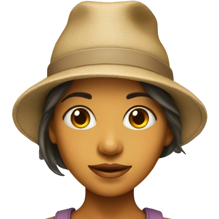 portrait of a girl with hat emoji