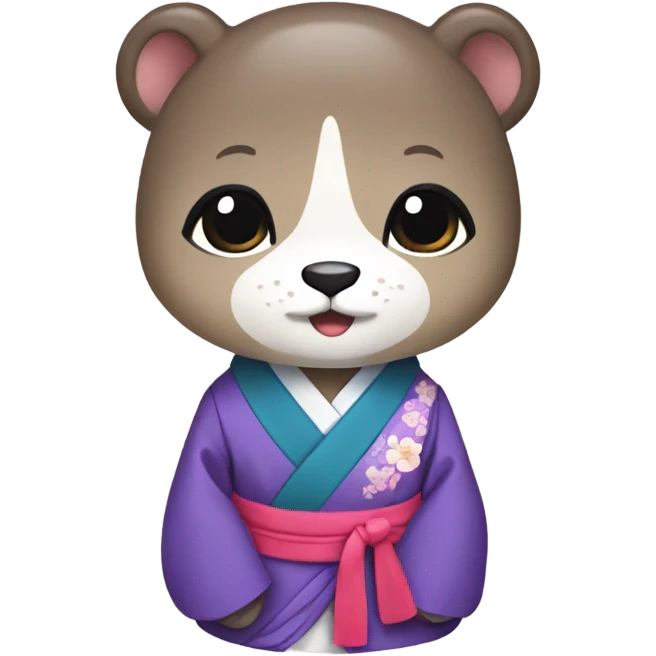 an otter wear hanbok emoji