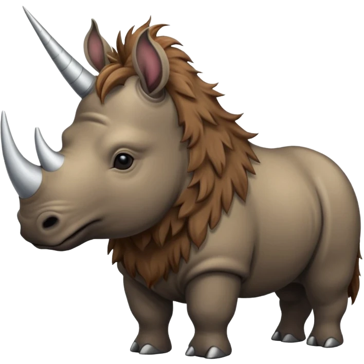 Elasmotherium. Siberian unicorn rhino emoji