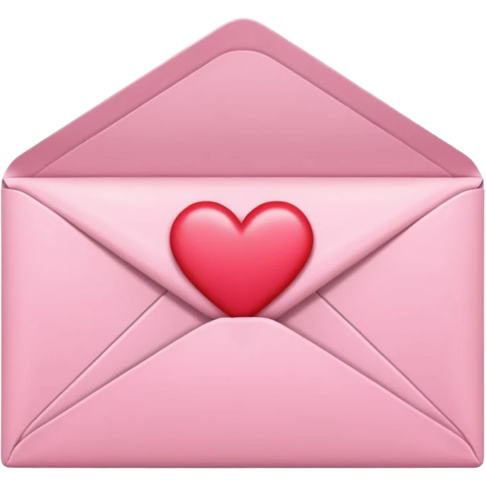 Pink envelope with heart emoji