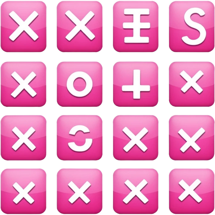 pink math symbols emoji