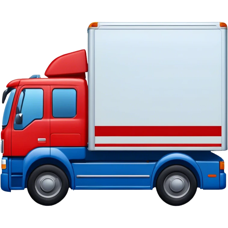 camion transporte logistica rojo azul blanco emoji