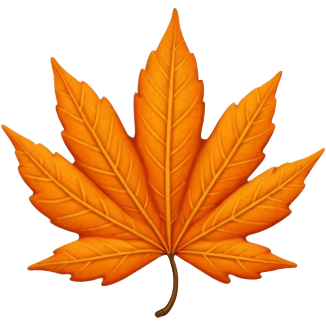 leaf orange emoji