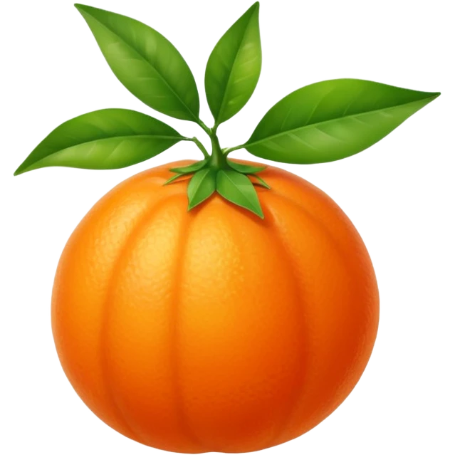 Flat Orange: with one leaf emoji