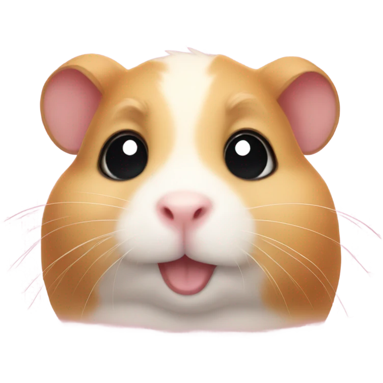 Hamster with bow and puppy eyes  emoji