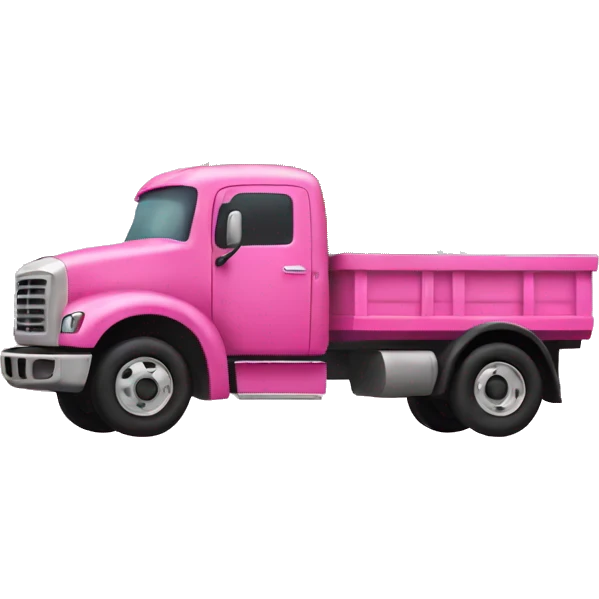 Pink truck carrying a Christmas tree  emoji