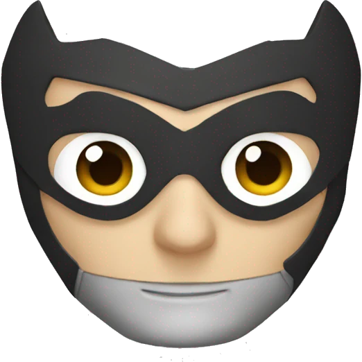 Superman with robin's mask emoji