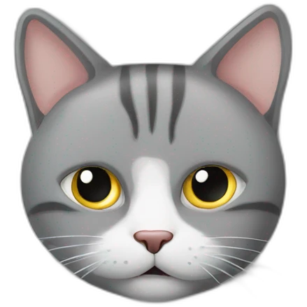 hungry-grey-cat-near-empty-plate emoji