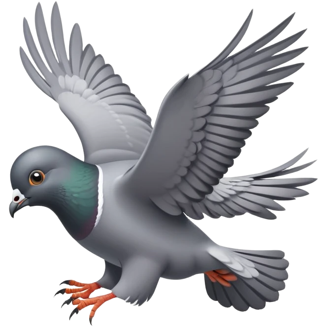 angry pigeon dive bombing emoji