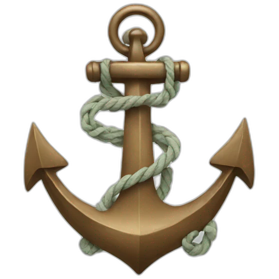 Anchor with hands emoji