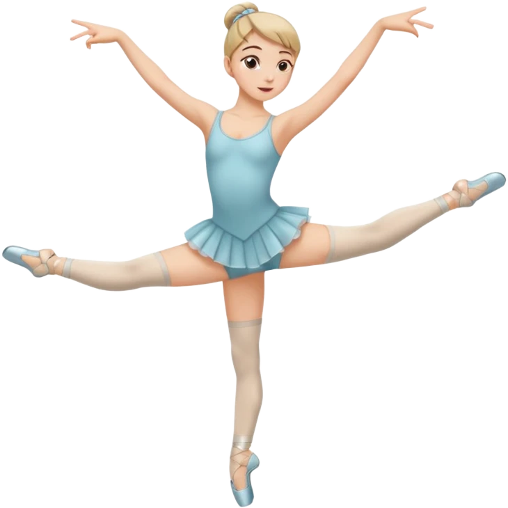 Una chica con vestuario de bailarina urbana con las piernas flexionadas, el dedo índice en la boca, el tren superior inclinado hacia la izquierda y con la cadera proyectada hacia la izquierda emoji