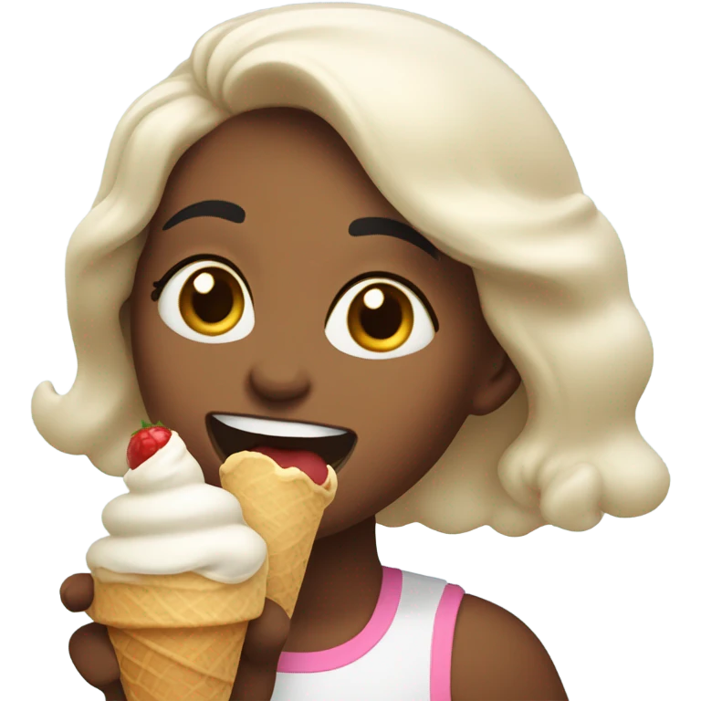 muskan eating icecream emoji