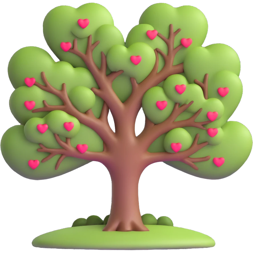 heart-shaped tree emoji