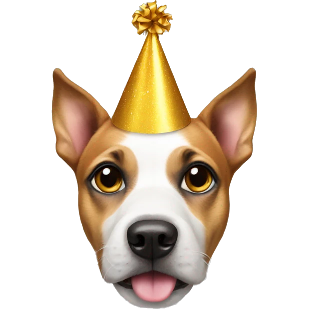Dog with party hat on emoji