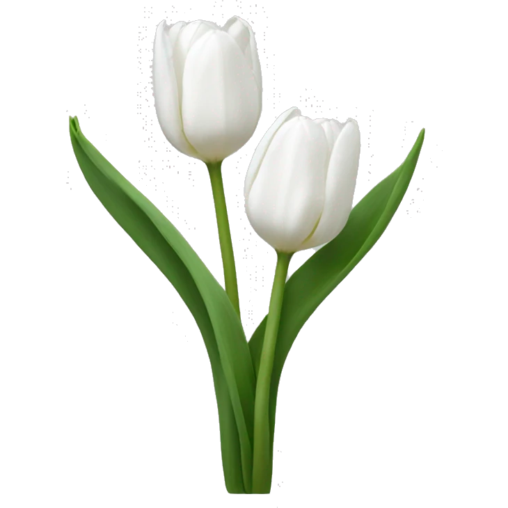 White tulips emoji