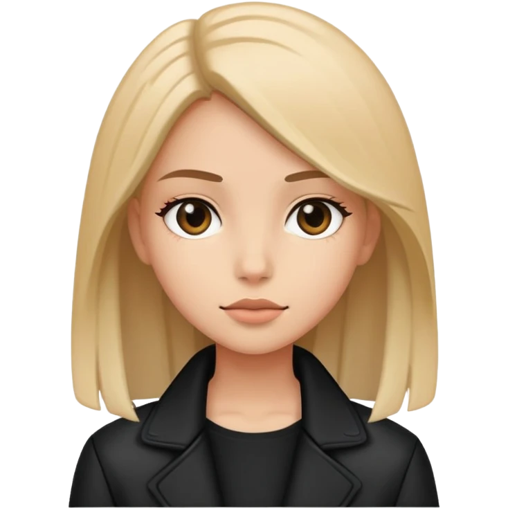 girl in black jacket emoji